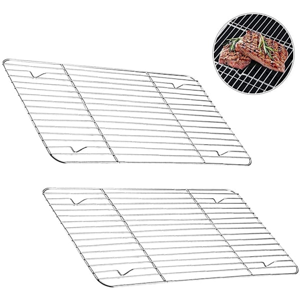 Kestävä ruostumattomasta teräksestä valmistettu leivonta- ja jäähdytysteline, 8,6x6,2x0,6\"
