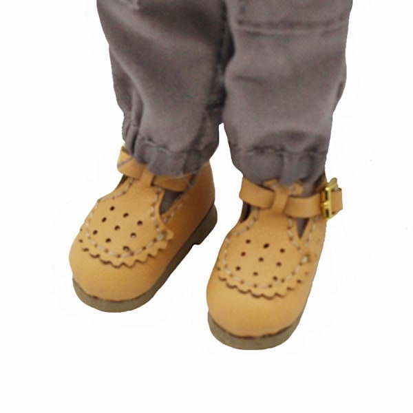 1 par dukkesko T-formede spennesko BRUNE brown