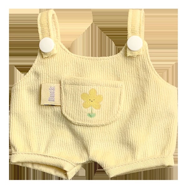 20 cm Dockkläder Hängselbyxor GUL yellow