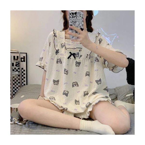 Kawaii Sanrio Pochacco pyjamas, myskläder, söta Kuromi pyjamas, sommar, nya B2 B2 L