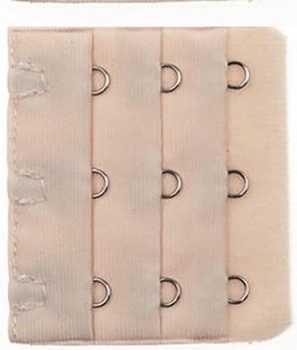 BH-förlängare 3-pack/hake - BH-förstorare - 50x30 mm – Beige