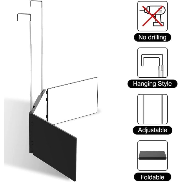 3-vägs spegel med förstoringsglas 360° trippelbelysning / hopfällbar spegel för självklippning / hårstyling