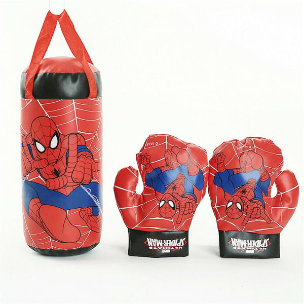 Kids Spiderman boxningssäck handskar set leksak julklapp