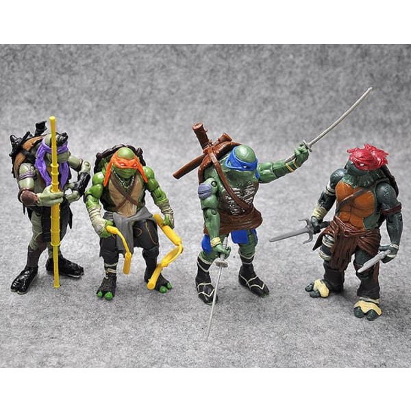 4 Pack Teenage Mutant Ninja Turtles- 12CM- Ny Modell zdq