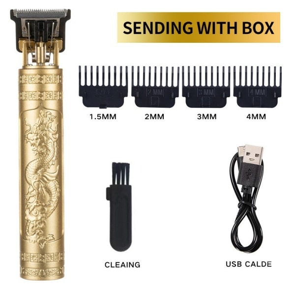 Hot Sale Vintage T9 Elektrisk Ledningsfri Hårklippningsmaskine Professionel Hår Barber Trimmer Til Mænd Clipper Shaver Beard Lighter D