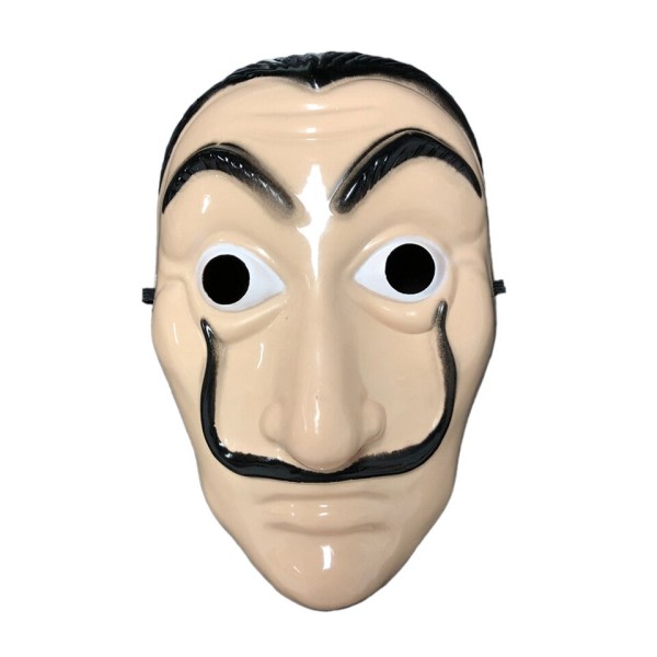 Salvador Dali Mask Cosplay Money Heist Plast Masker Halloween Fest Dräkt Rekvisita zdq