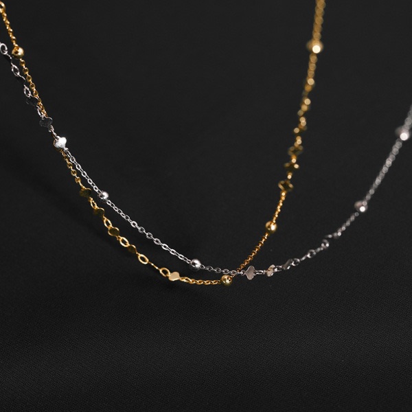925 Silverpläterad halsband naiselle Xia Choker Collar Chain kultaa