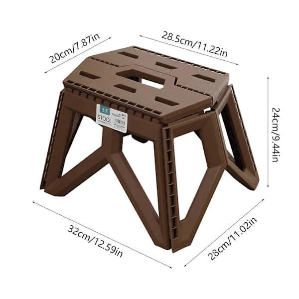 Rea Tpzfurit Portable Folding Stool - Compact ABS Lightweight for Travel, Outdoor, Fishing - Multifunctional as Stool, Ladder