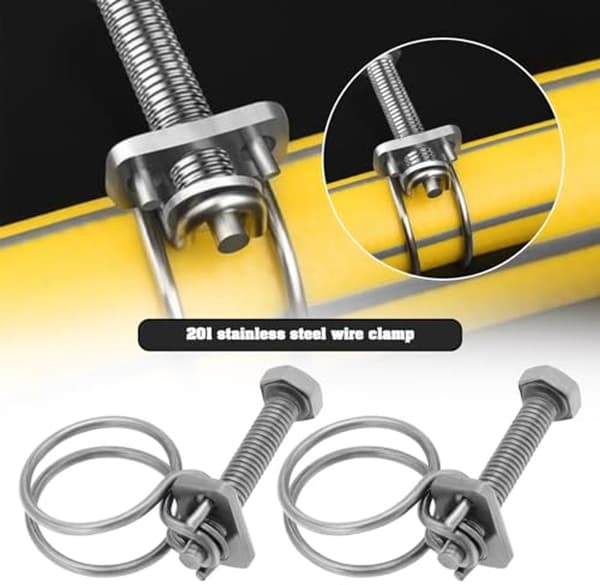 20 Pieces Adjustable 18 - 22 mm Hose Clamp...