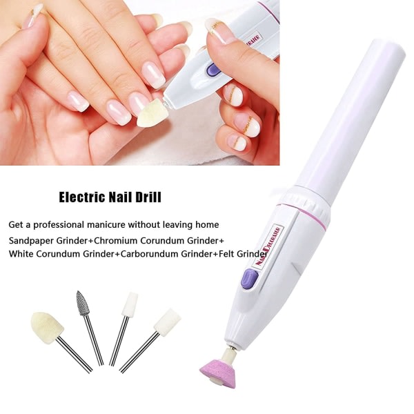Profesjonell bærebar elektrisk nagelborr, Akryl Nail Kit, Gel Rose Red CDQ