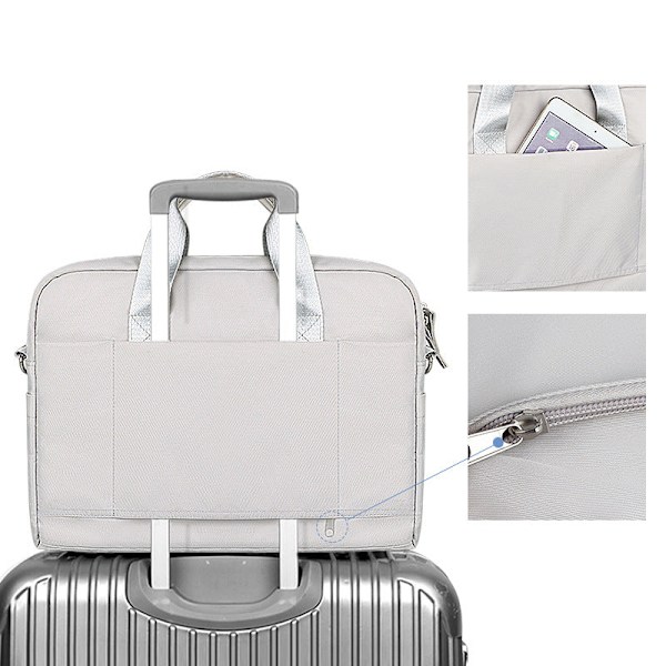 Väska för 11 12 13 14 15 17 tum för MacBook Huawei Surface bärbar dator No059 Silvergrå Silver Gray 14.1-15.4(Macbook16)inch