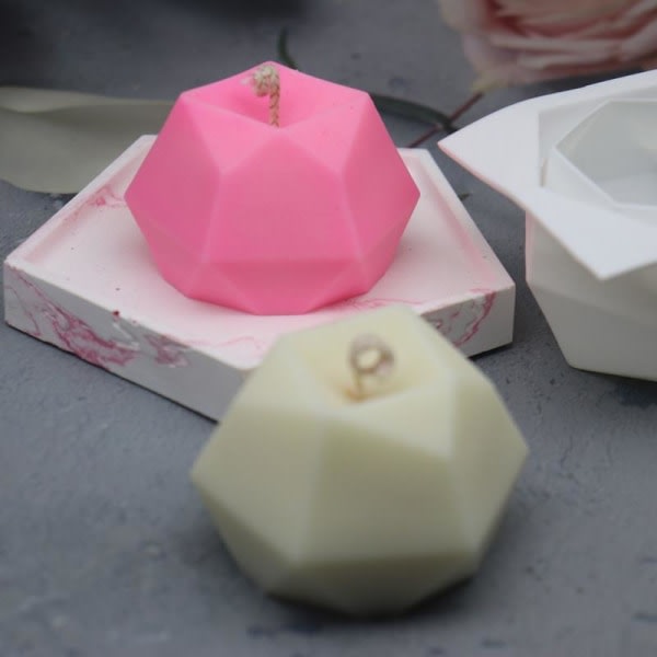 ljusform ljusformar DIY silikoneform stearinlys 3D Rubiks terning