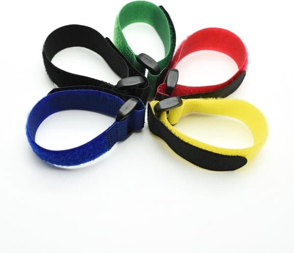 Velcro kabelbinder - 15cm - Sort - 10 stk.