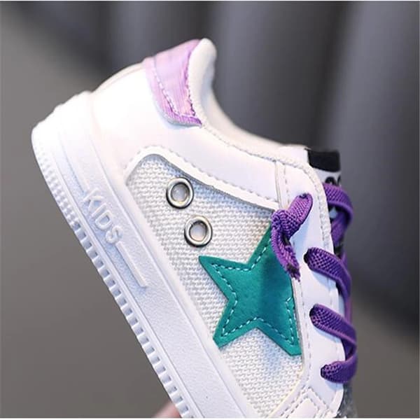 Nye afslappede børnesko mode paillet sneakers lilla Purple 22