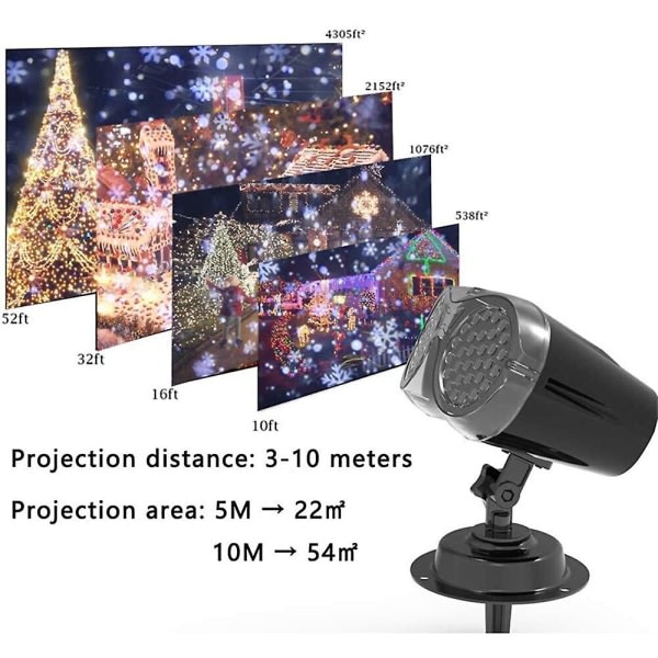 Snowflake Christmas Light LED projektorlys