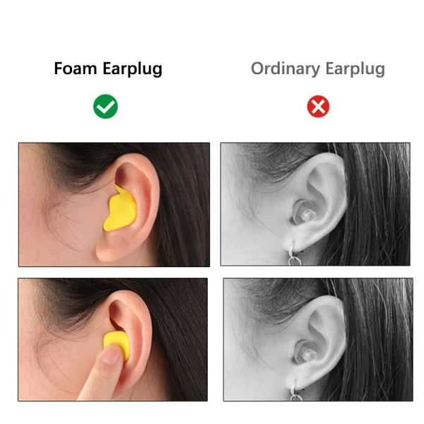 CDQ 60st silikon öronproppar Sleep Anti Noise Formbara öronproppar Svart