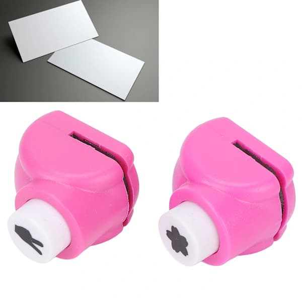 2 udstansere til miniatureformstansning, blomster og fagter, til scrapbooking