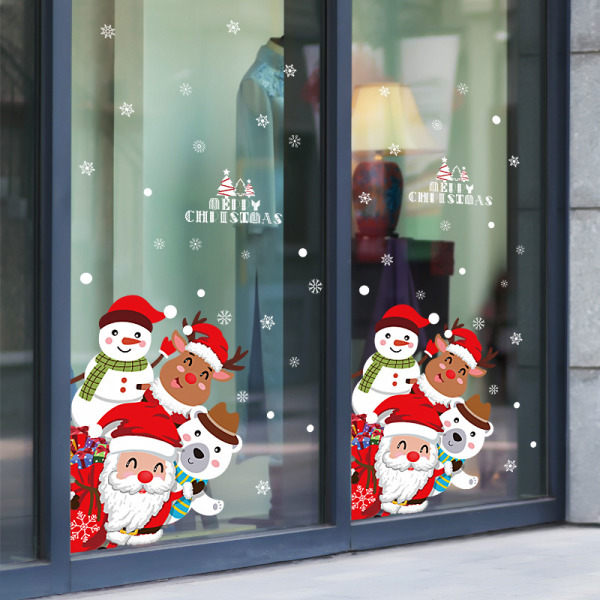 Jul dörr klistermärken Jul scen dekoration klistermärken fönster glas  fönster klistermärken 60*90cm faae | Fyndiq