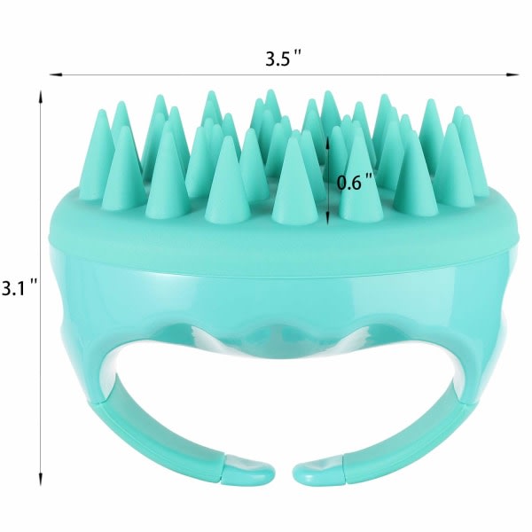 Hårmassager för hårbotten Schampoborste Silikonhuvudtvättborste Green