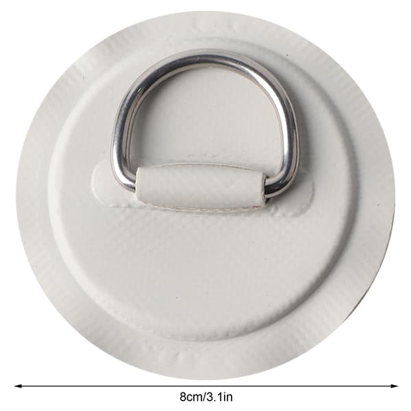 2 stk. oppustelig båd kajak D-ring pad lap PVC marine rustfrit stål fast spænde (grå)