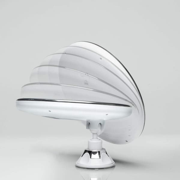 UNIQ Sugkopp Sminkspegel LED-Ljus & x10 Förstoring - Vit
