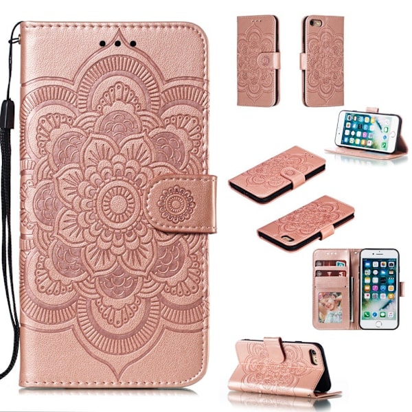 iPhone 7/8/SE (2020/2022) - Mandala Lompakkokotelo - Ruusukulta Ruusukulta Roséguld Roséguld