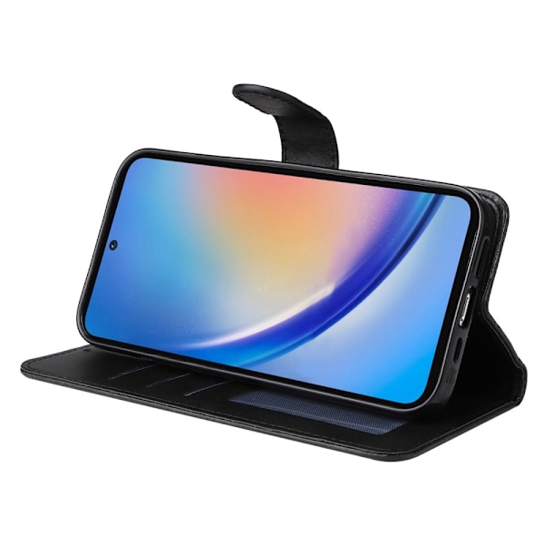SKALO Samsung A35 5G PU-Læder Pung Etui - Flere farver Blue Blå
