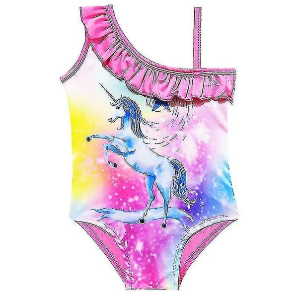 Kid Girl Baddräkt i ett stycke Baddräkt Unicorn Bikini Simbad Strandkläder