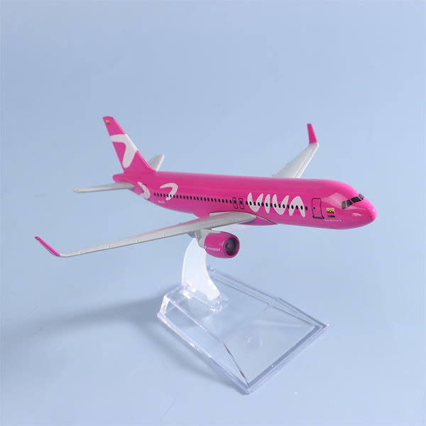 1:400 Metallflygplan Replica Viva Air Flygplansmodell Diecast Ai Röd one size