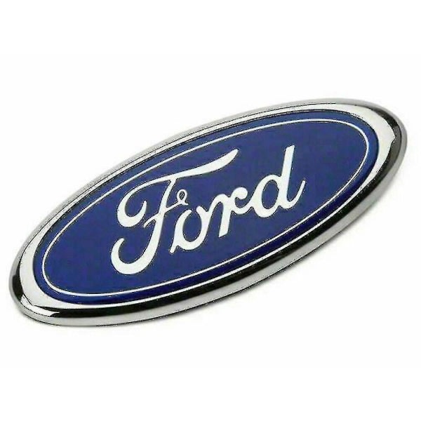 Kompatibel for Ford Badge Oval Blå/krom 145x 60mm Front/bakre Emblem null ingen