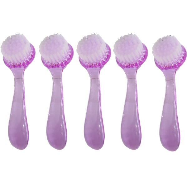 CDQ Mjuk rengøringsborste for nageldamm med fint håndtag, bærebar Purple