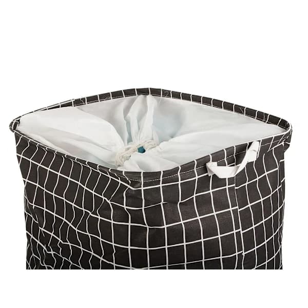 Foldable Laundry Basket - 90L Black (Checkered) Black (Checkered) Svart (Rutig)