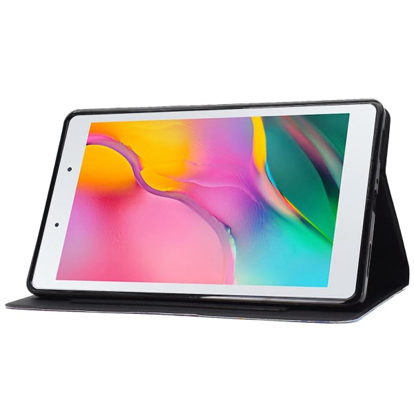 För Samsung Galaxy Tab A 8.0 (2019) Sm-t290 (wi-fi) / Sm-t295 (lte) Printed magnetisk stängning Skyddande cover med stativ / Ca Colorful Book