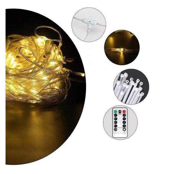 Paraplyvalot, 104 LED-lamppua, 8 tilaa