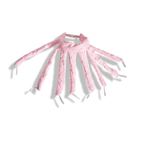 Bläckfisk varmeløs curler varmeløs låse hårpinne med sovande pannband varmeløs gør-det-själv-frisyrværktøj, rosa