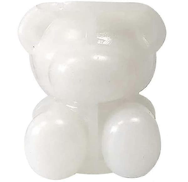 4 stk. silikone isterningeforme, 3D bamseform isterning