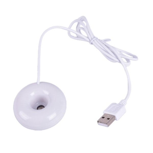 CDQ 1st Mini Bærbar Donuts Luftfukter USB Luftrenser Aroma Diff Hvit