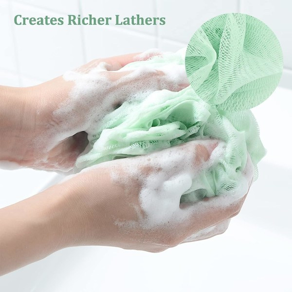 Badeluffasvampe Loofa 50g net 4 ensfarvede