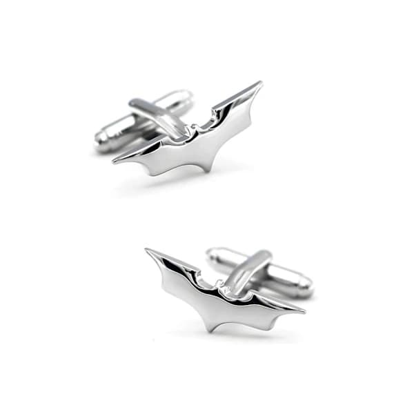 1 Pair Men's Cufflinks Bat Shape Polished Solid Color Anti-rust Copper Sleeve Fixing Organization We