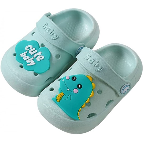 Sandaler Pojkar Flickor Söta Tecknade Figurer Barntofflor Sommartofflor för Barn ------Grön（25-26）