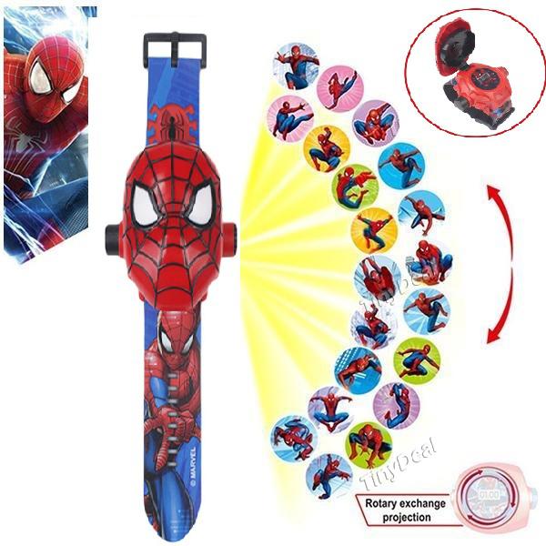 Spider-Man klocka med projektorfunktion 24st Bildspel julklapp