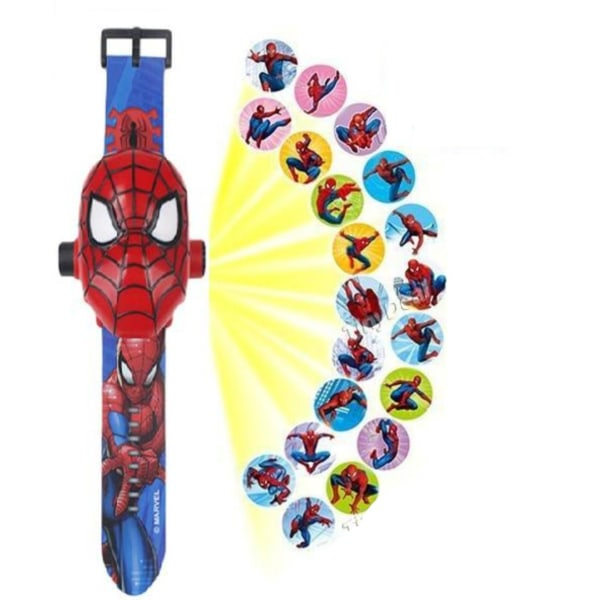 Spider-Man ur med projektorfunktion 24 billeder julegave zdq