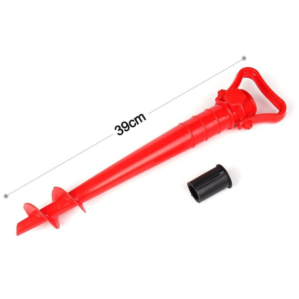 Parasollholder strand med jordspyd til parasoll 25-35 mm,Rød