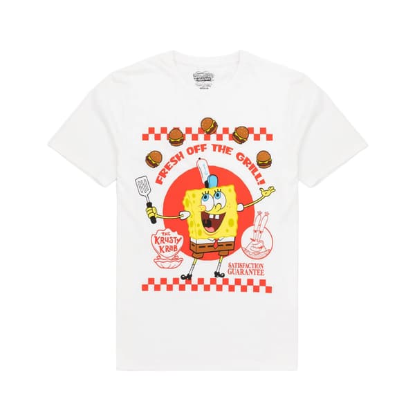 SpongeBob SquarePants Herr Kort Pyjamasset XL Vit/Grå White/Grey XL