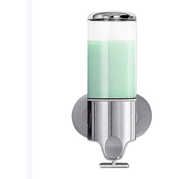CDQ 500ml enkel pumpe manuell trykkhode Väggmontert tvåldispenser-T flytende skampo og tvåldispenser med genomskinlig beholdere