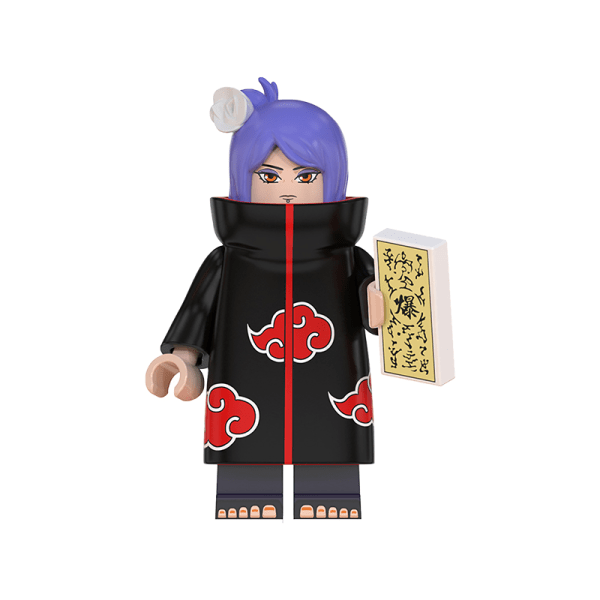 8 stk. minifigurer Naruto Comic Samleobjekter Byggeklodser Legetøj sort one size