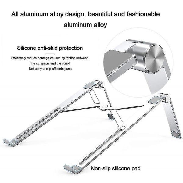 Stativ för bärbar dator med kylning, justerbar höjd, luftflöde, zdq