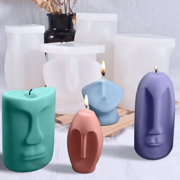 DIY Silikonlysform Portræt Skulpturform