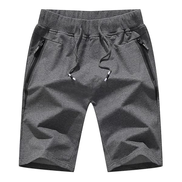 Gymshorts for menn casual sportshorts mørk grå M zdq