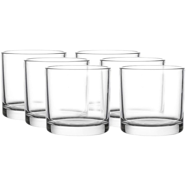 6 stycken nordisk genomskinligt glas ljusstake bröllopsglas ljuskopp väg guide pelare ljusstake dekorativa ornament